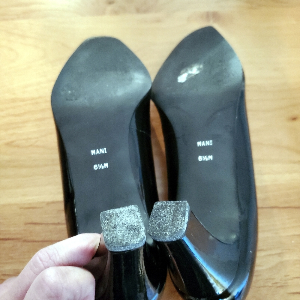 Luca B black patent leather chunk heel 6.5 - Picture 7 of 7